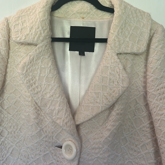 Classiques Entier Cream wool, one button jacket with two front pockets.Large - Picture 3 of 5